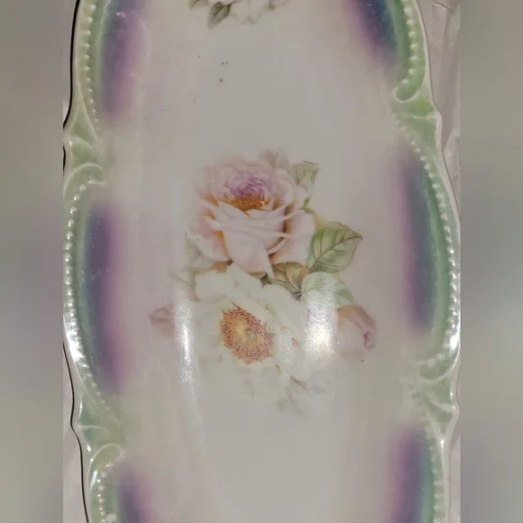 Vintage Oval Floral Tray/Dish - Picture 2 of 6